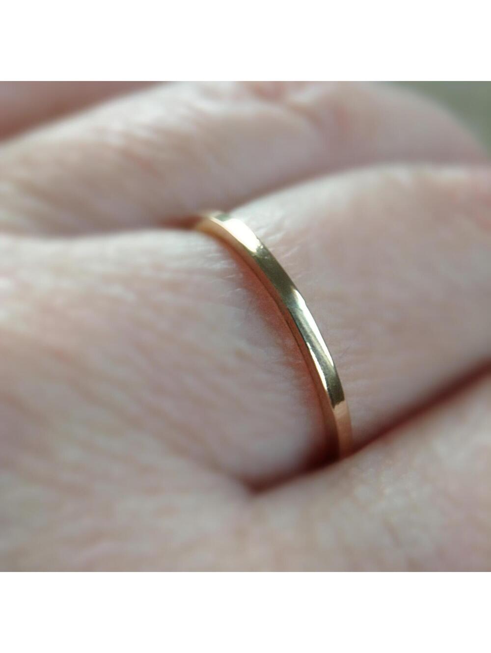 Square 14K Gold Filled Stacking Rings - Picture 3 of 5